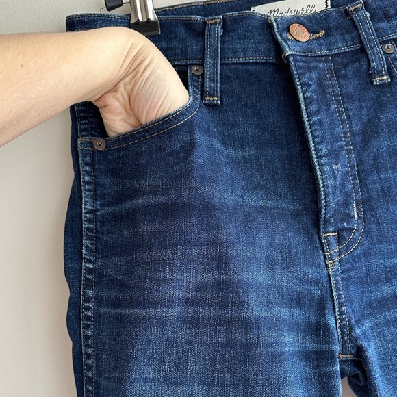 Madewell 10” High-Rise Dark Wash Denim Skinny Jeans, Size 26 - Picture 7 of 16